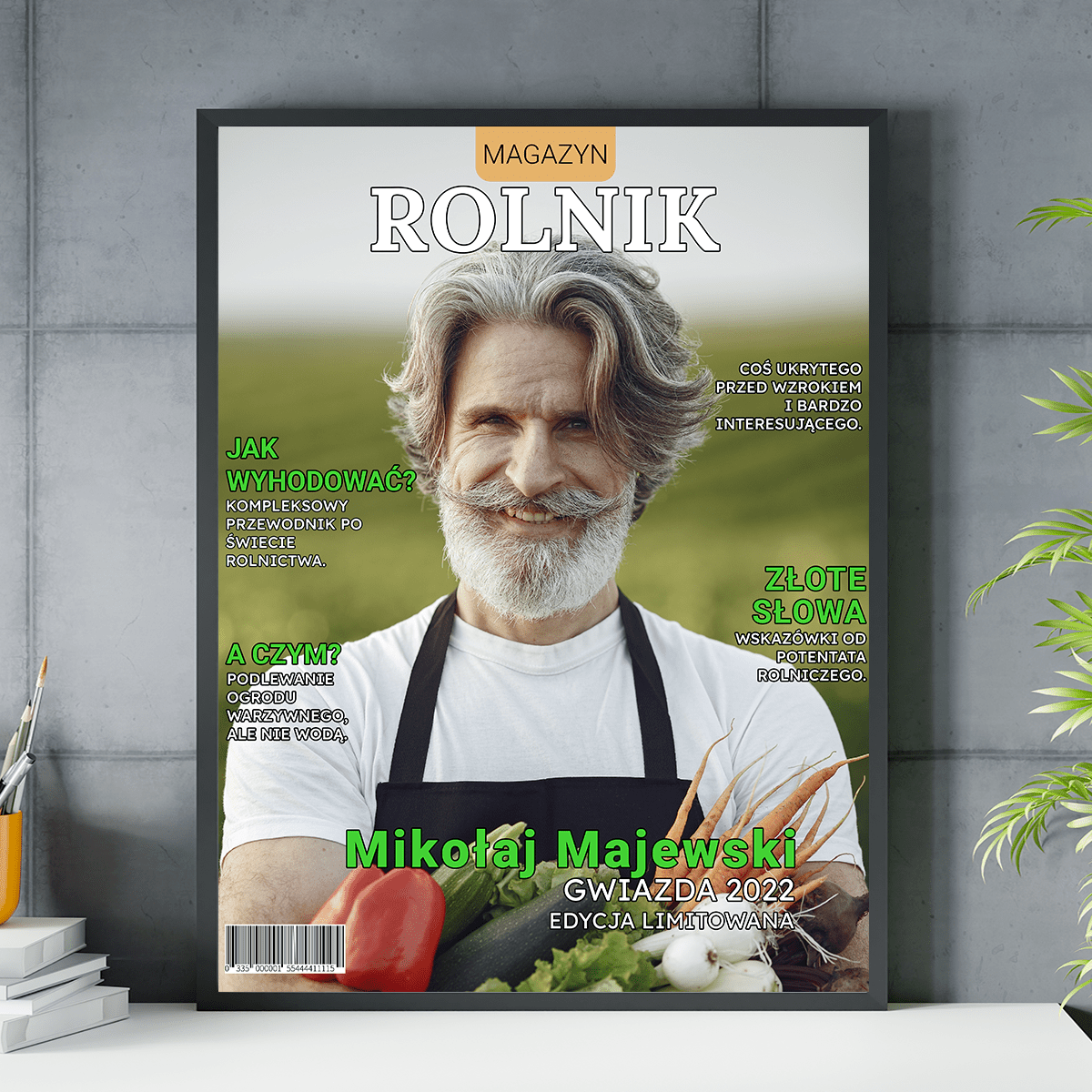 Magazyn Rolnik - plakat, spersonalizowany prezent dla wujka - idamell.com