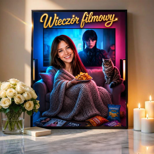 Magia Kina w Twoim Domu - plakat, spersonalizowany prezent dla niej - idamell.com