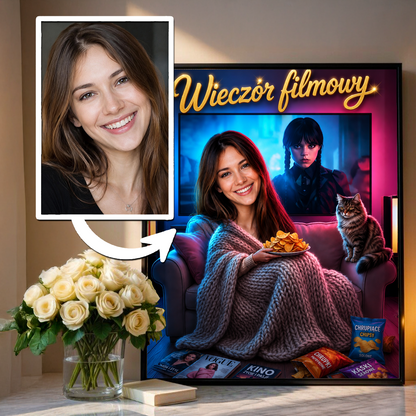 Magia Kina w Twoim Domu - plakat, spersonalizowany prezent dla niej - idamell.com