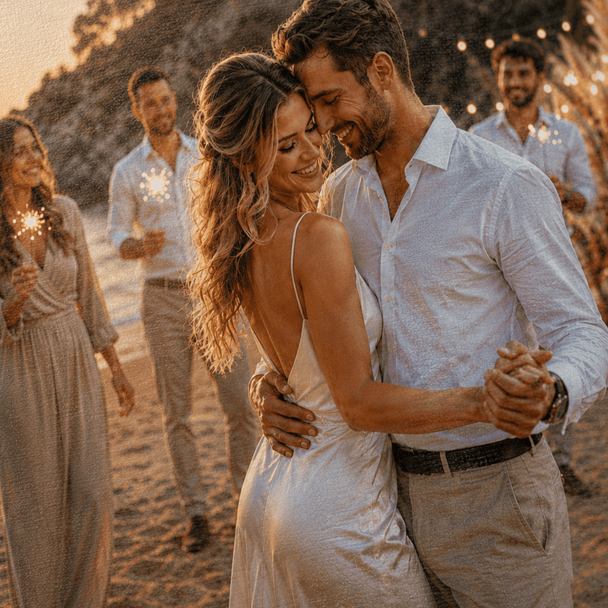Magia Letniej Nocy – Foto na płótnie, spersonalizowany prezent dla pary - idamell.com