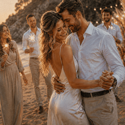 Magia Letniej Nocy – Foto na płótnie, spersonalizowany prezent dla pary - idamell.com
