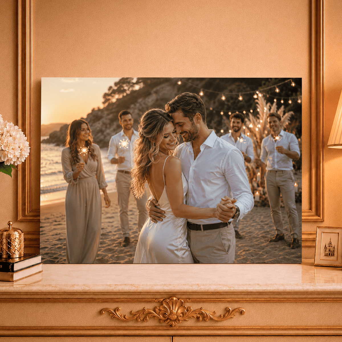 Magia Letniej Nocy – Foto na płótnie, spersonalizowany prezent dla pary - idamell.com