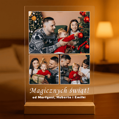 Magicznych Świąt - Druk na szkle, spersonalizowany prezent dla rodziny - idamell.com
