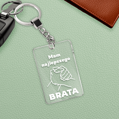 Mam najlepszego brata - brelok do kluczy, spersonalizowany prezent dla brata - idamell.com