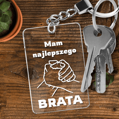 Mam najlepszego brata - brelok do kluczy, spersonalizowany prezent dla brata - idamell.com