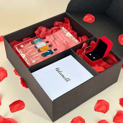 Mama całym światem druk na szkle + kolczyki box 2 w 1 - zestaw prezentowy box, spersonalizowany prezent dla mamy - idamell.com