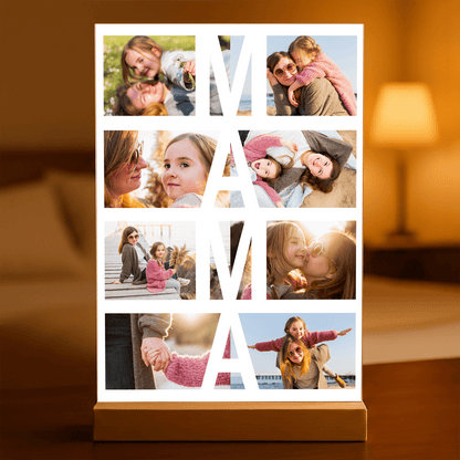 Mama fotokolaż - Druk na szkle, spersonalizowany prezent dla mamy - idamell.com