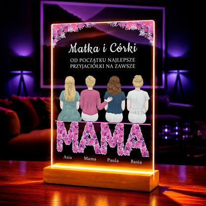 Mama jak najlepsza przyjaciółka - Druk na szkle, spersonalizowany prezent dla mamy - idamell.com