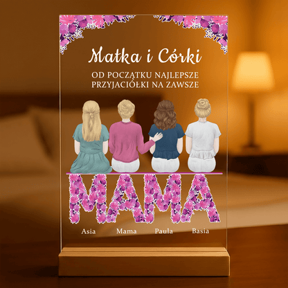 Mama jak najlepsza przyjaciółka - Druk na szkle, spersonalizowany prezent dla mamy - idamell.com