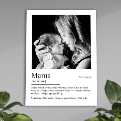 Mama jest jak słońce - plakat, spersonalizowany prezent dla mamy - idamell.com