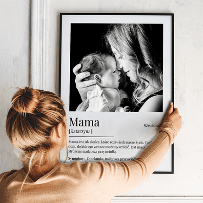 Mama jest jak słońce - plakat, spersonalizowany prezent dla mamy - idamell.com