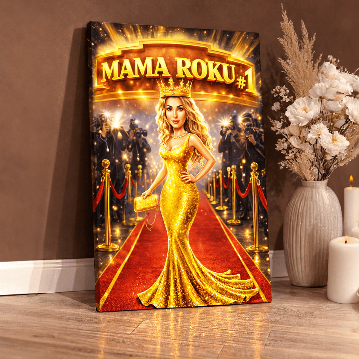 Mama roku - Druk na płótnie, spersonalizowany prezent dla mamy - idamell.com