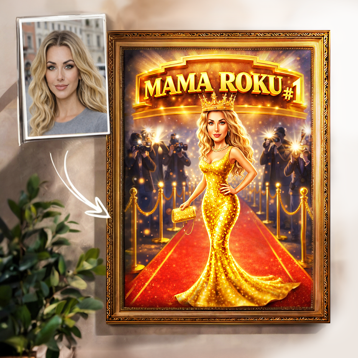 Mama roku - Druk na płótnie, spersonalizowany prezent dla mamy - idamell.com