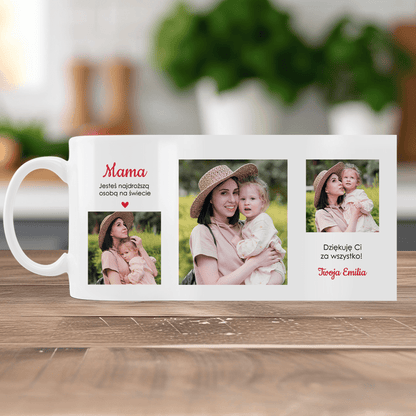 Mama to skarb - Kubek z nadrukiem, spersonalizowany prezent dla mamy - idamell.com