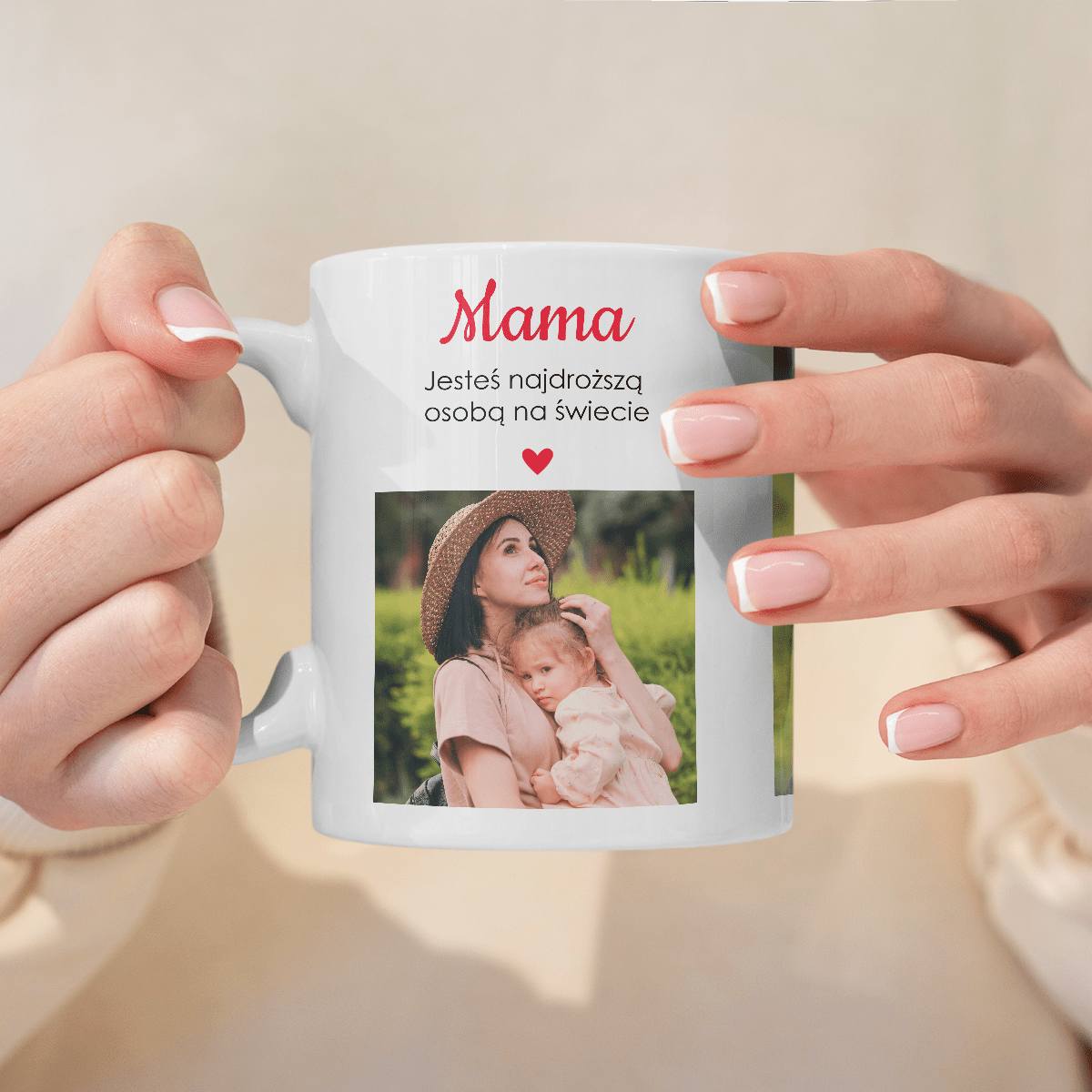 Mama to skarb - Kubek z nadrukiem, spersonalizowany prezent dla mamy - idamell.com