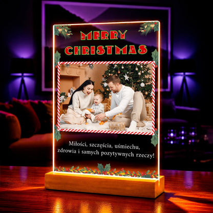 Marry Christmas dla rodziców - Druk na szkle, spersonalizowany prezent dla rodziców - idamell.com