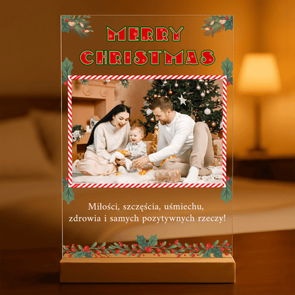 Marry Christmas dla rodziców - Druk na szkle, spersonalizowany prezent dla rodziców - idamell.com