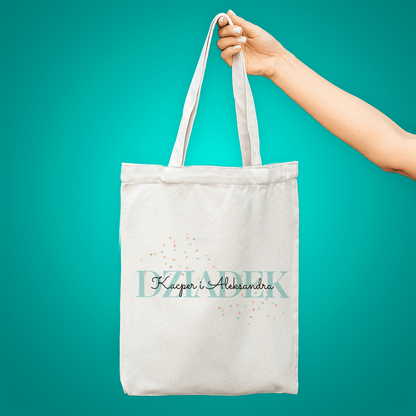 Materiałowa torba shopper z własnym nadrukiem DZIADEK - spersonalizowany prezent dla dziadka - idamell.com