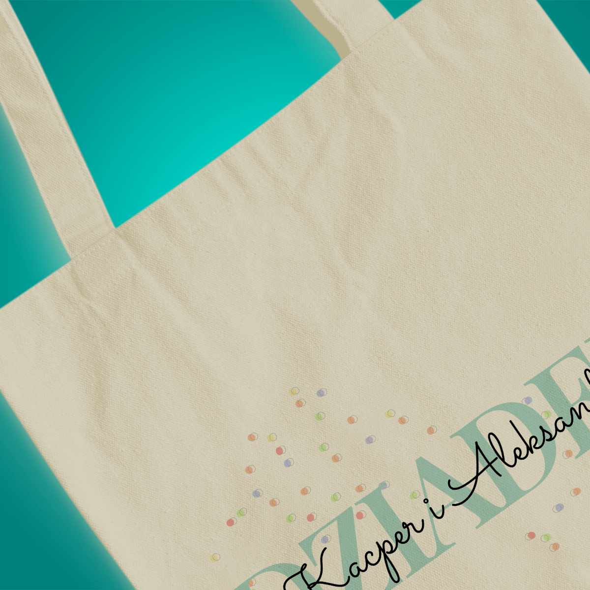 Materiałowa torba shopper z własnym nadrukiem DZIADEK - spersonalizowany prezent dla dziadka - idamell.com