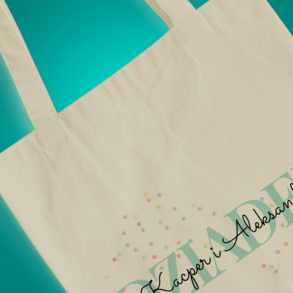 Materiałowa torba shopper z własnym nadrukiem DZIADEK - spersonalizowany prezent dla dziadka - idamell.com