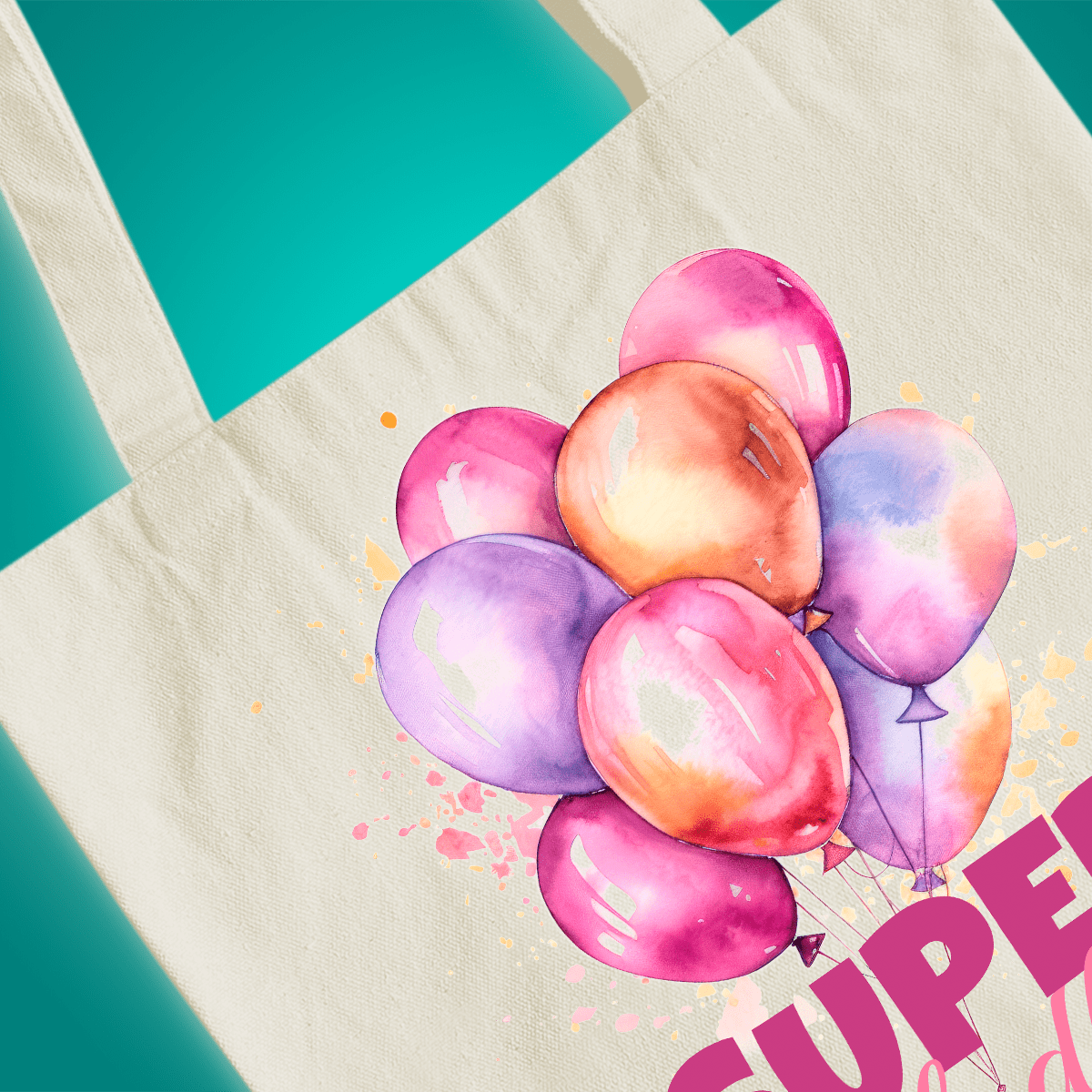 Materiałowa torba shopper z własnym nadrukiem NA 18. URODZINY - spersonalizowany prezent dla niej - idamell.com