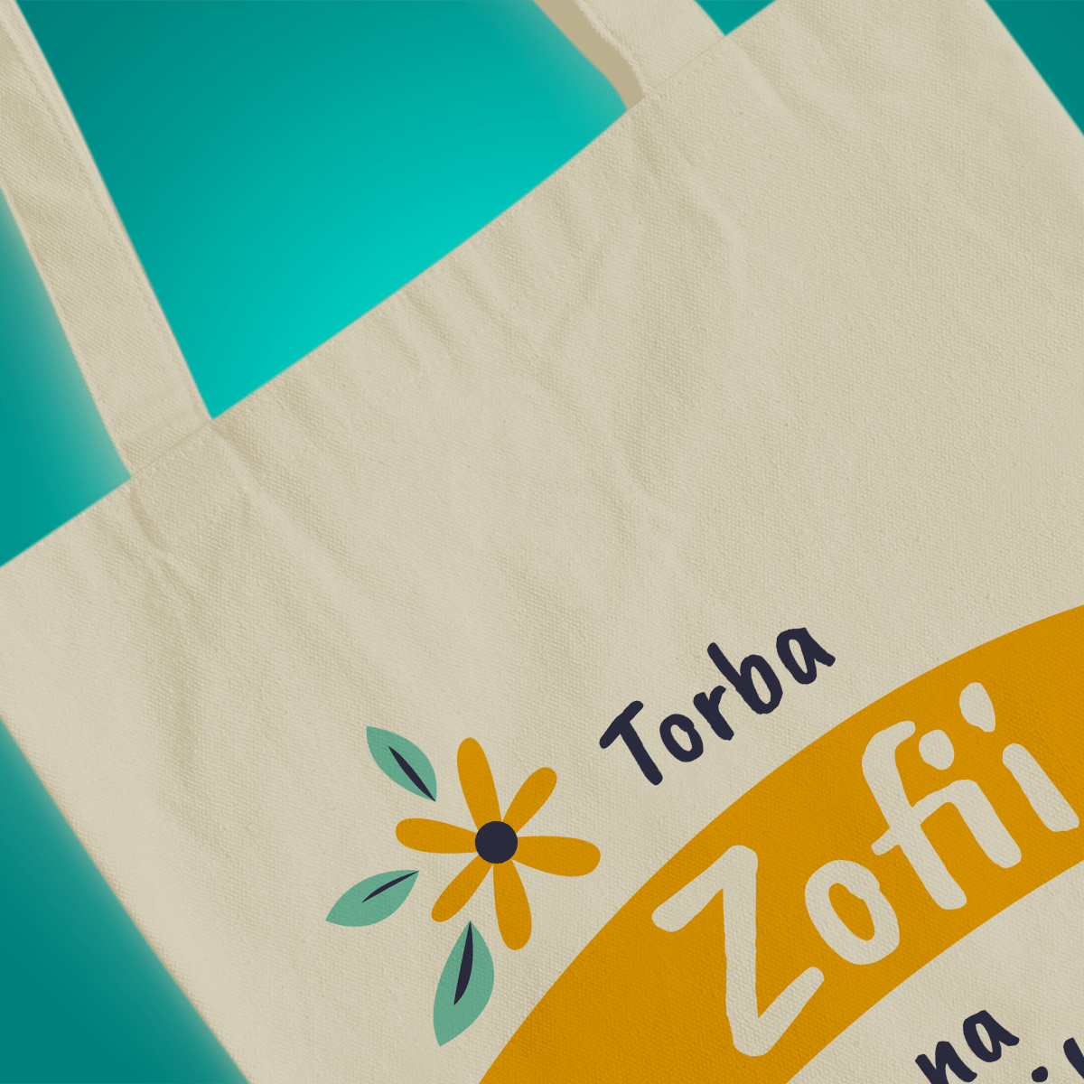 Materiałowa torba shopper z własnym nadrukiem NA KSIĄŻKI - spersonalizowany prezent dla niej - idamell.com