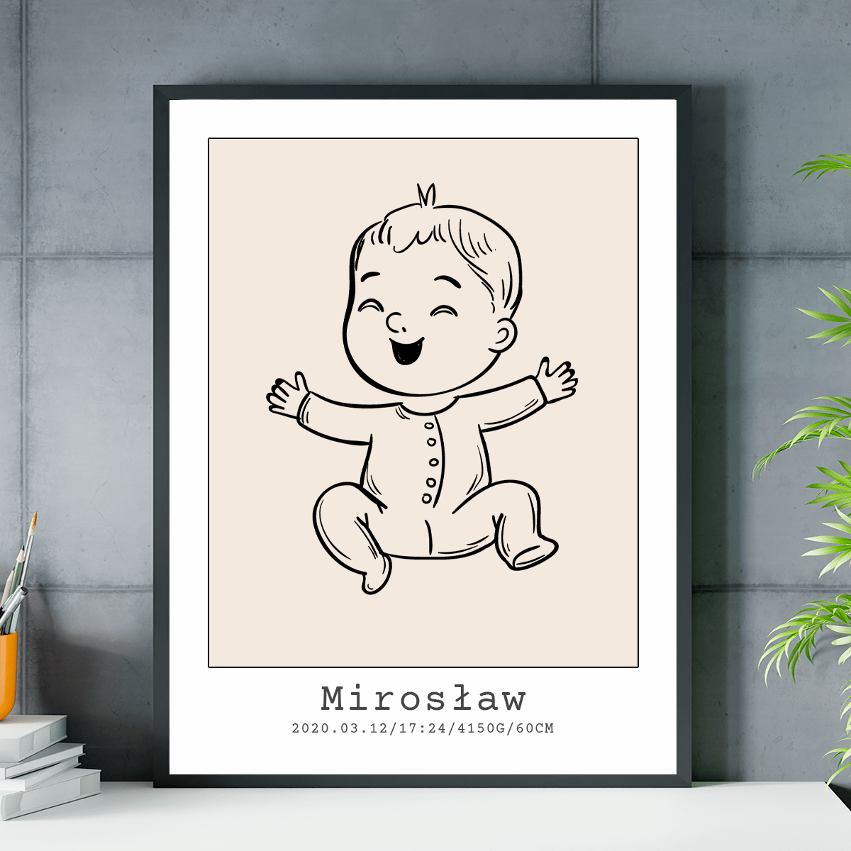 Metryczka - plakat, spersonalizowany prezent dla dziecka - idamell.com