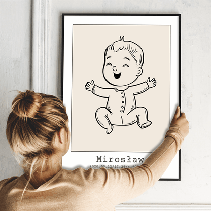 Metryczka - plakat, spersonalizowany prezent dla dziecka - idamell.com