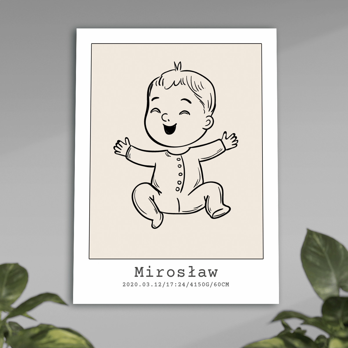 Metryczka - plakat, spersonalizowany prezent dla dziecka - idamell.com