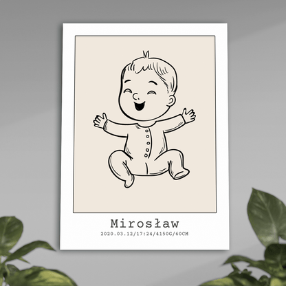 Metryczka - plakat, spersonalizowany prezent dla dziecka - idamell.com