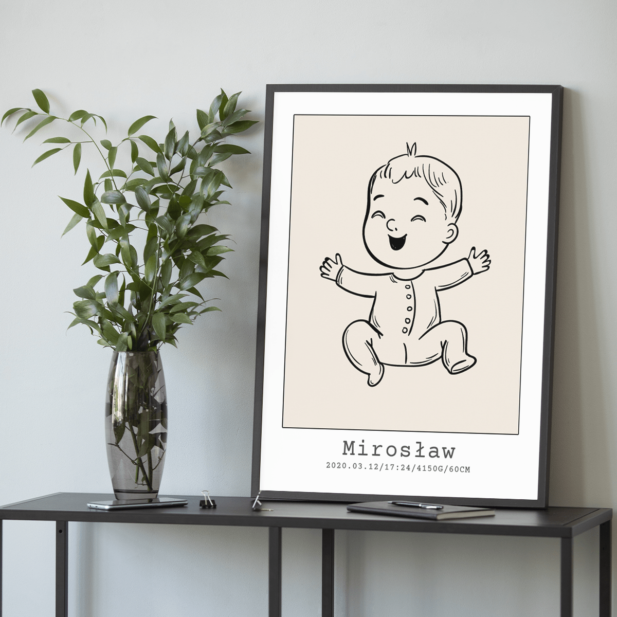 Metryczka - plakat, spersonalizowany prezent dla dziecka - idamell.com