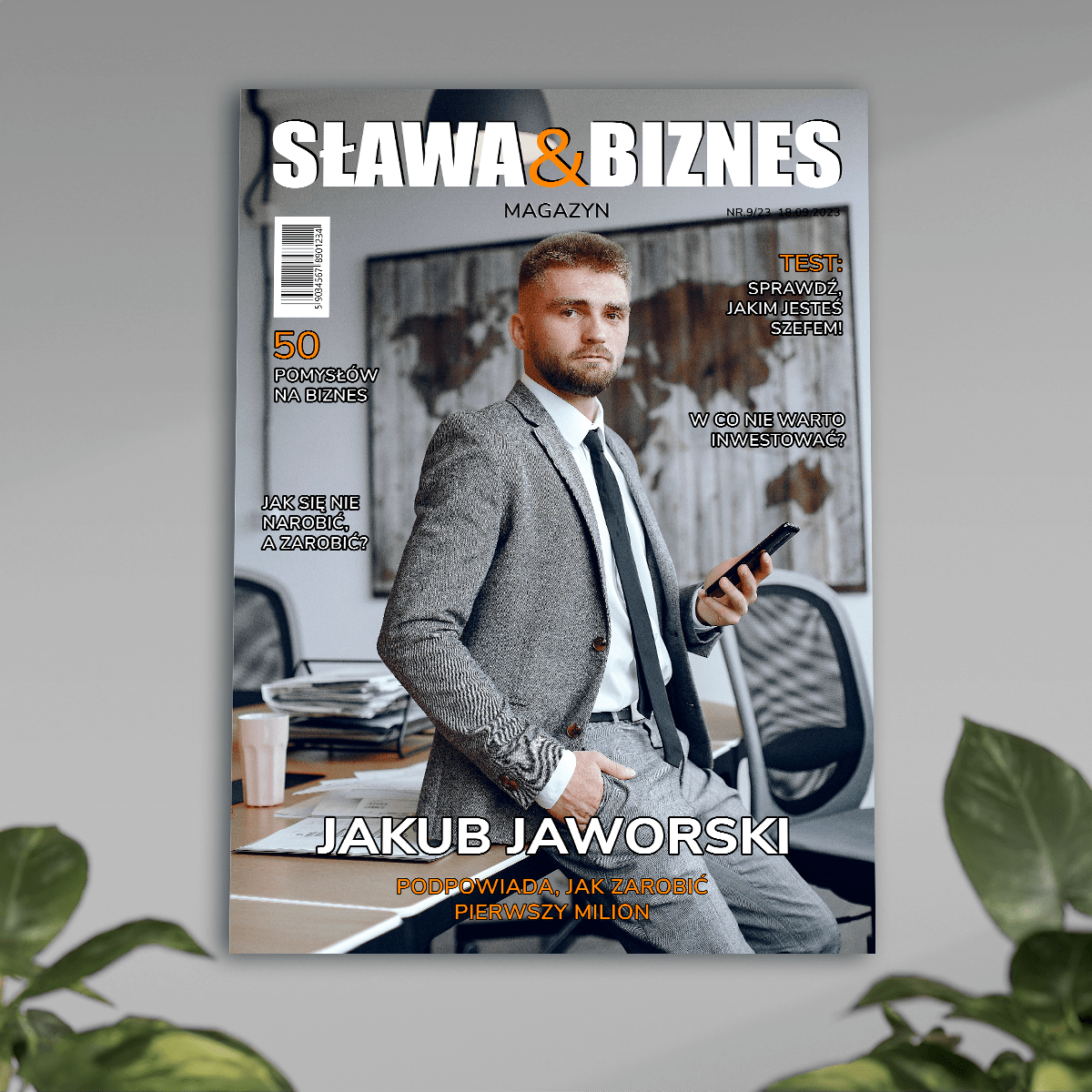 Mężczyzna sukcesu - plakat, spersonalizowany prezent dla mężczyzny - idamell.com