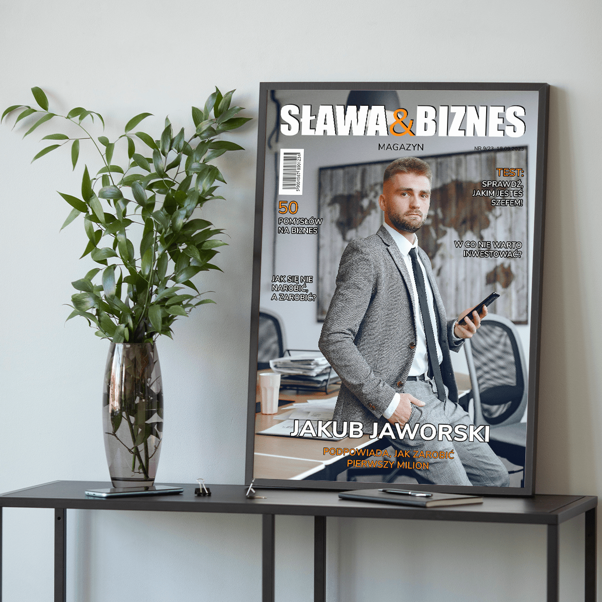 Mężczyzna sukcesu - plakat, spersonalizowany prezent dla mężczyzny - idamell.com