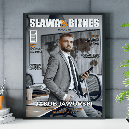 Mężczyzna sukcesu - plakat, spersonalizowany prezent dla mężczyzny - idamell.com