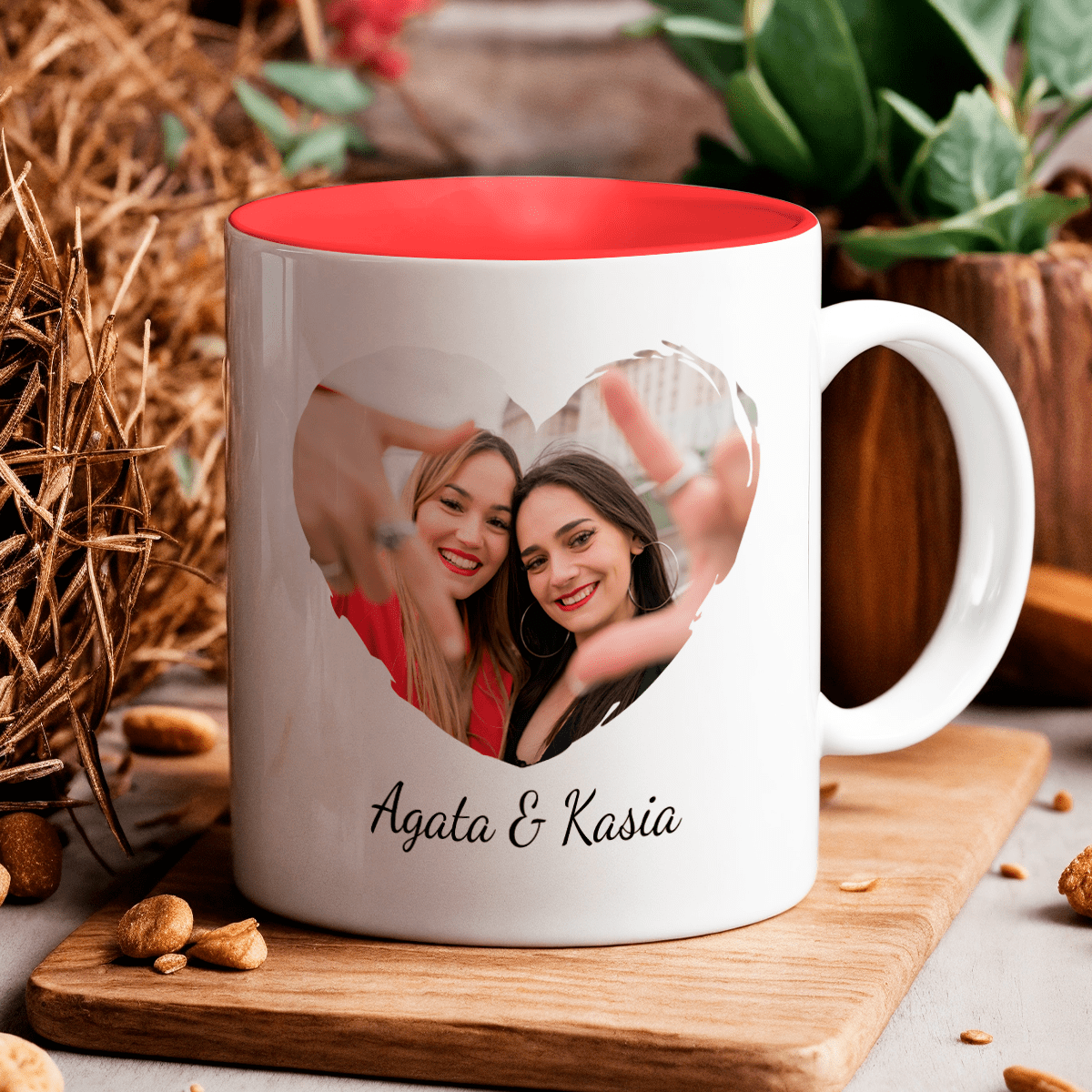 Mile od siebie - 1x Kubek z nadrukiem, spersonalizowany prezent dla przyjaciółki - idamell.com