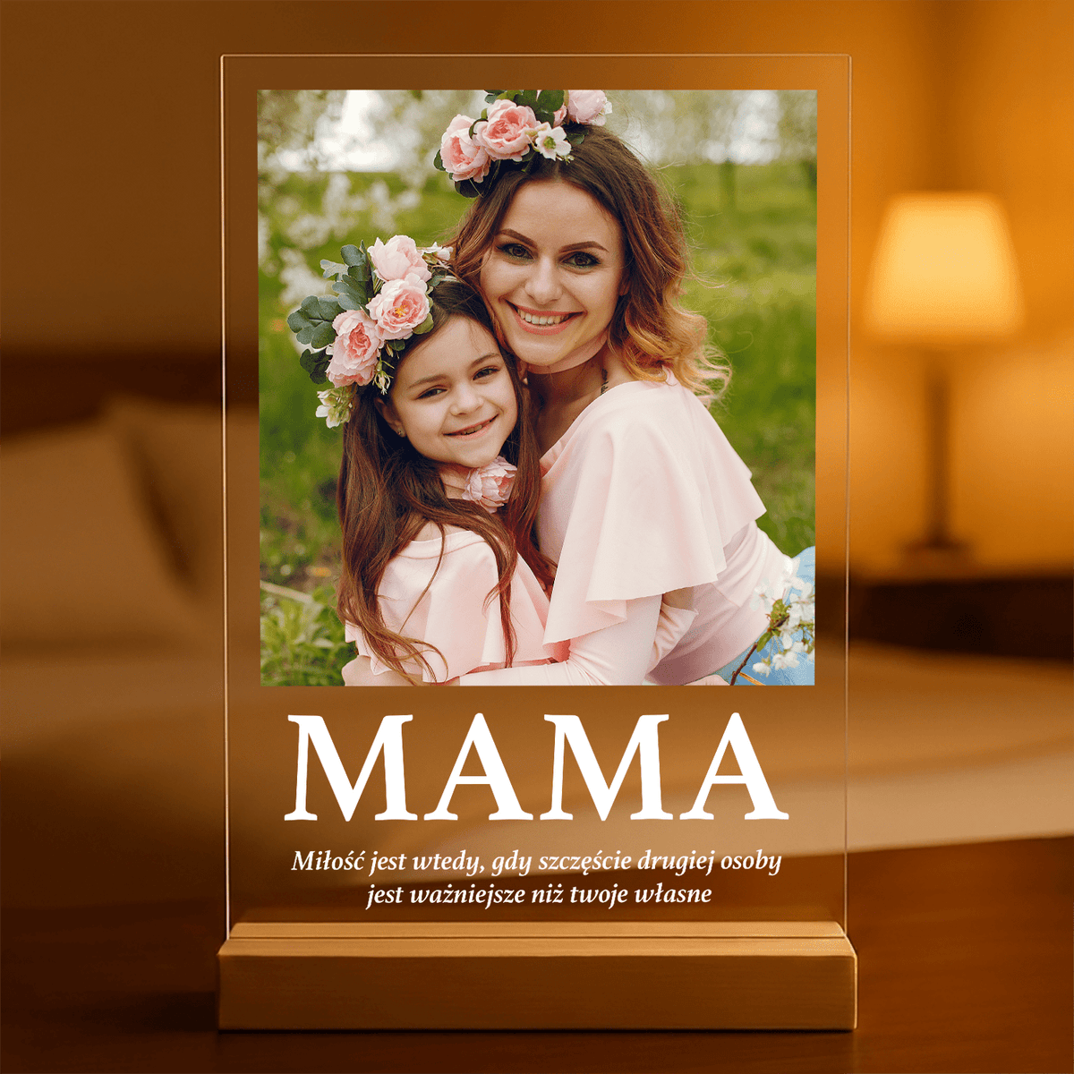 Miłość matki - Druk na szkle, spersonalizowany prezent dla mamy - idamell.com