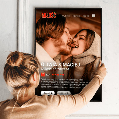 Miłość na zawsze - plakat, spersonalizowany prezent dla pary - idamell.com