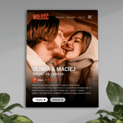 Miłość na zawsze - plakat, spersonalizowany prezent dla pary - idamell.com