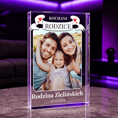 Moi rodzice - Druk na szkle, spersonalizowany prezent dla rodziców - idamell.com