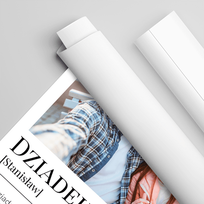 Mój dziadek - plakat, spersonalizowany prezent dla dziadka - idamell.com