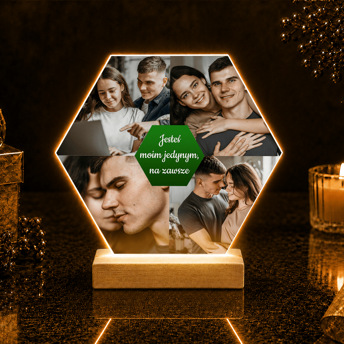 Mój jedyny - Druk na szkle, spersonalizowany prezent dla niego - idamell.com