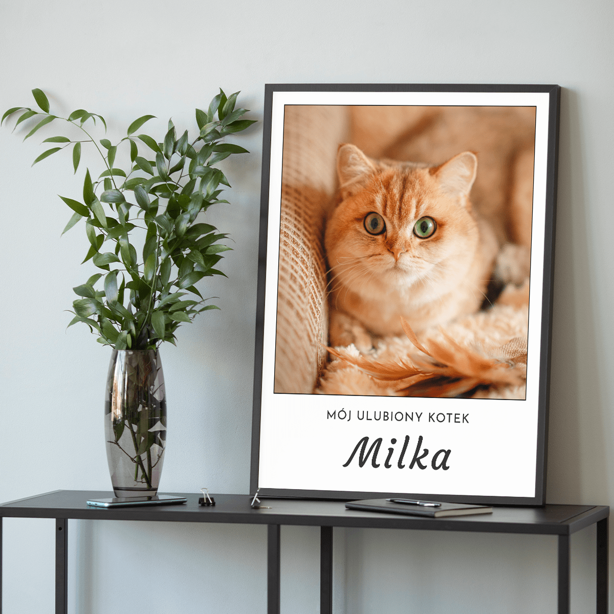 Mój kotek - plakat, spersonalizowany prezent dla właściciela kota - idamell.com