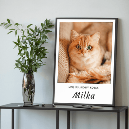 Mój kotek - plakat, spersonalizowany prezent dla właściciela kota - idamell.com