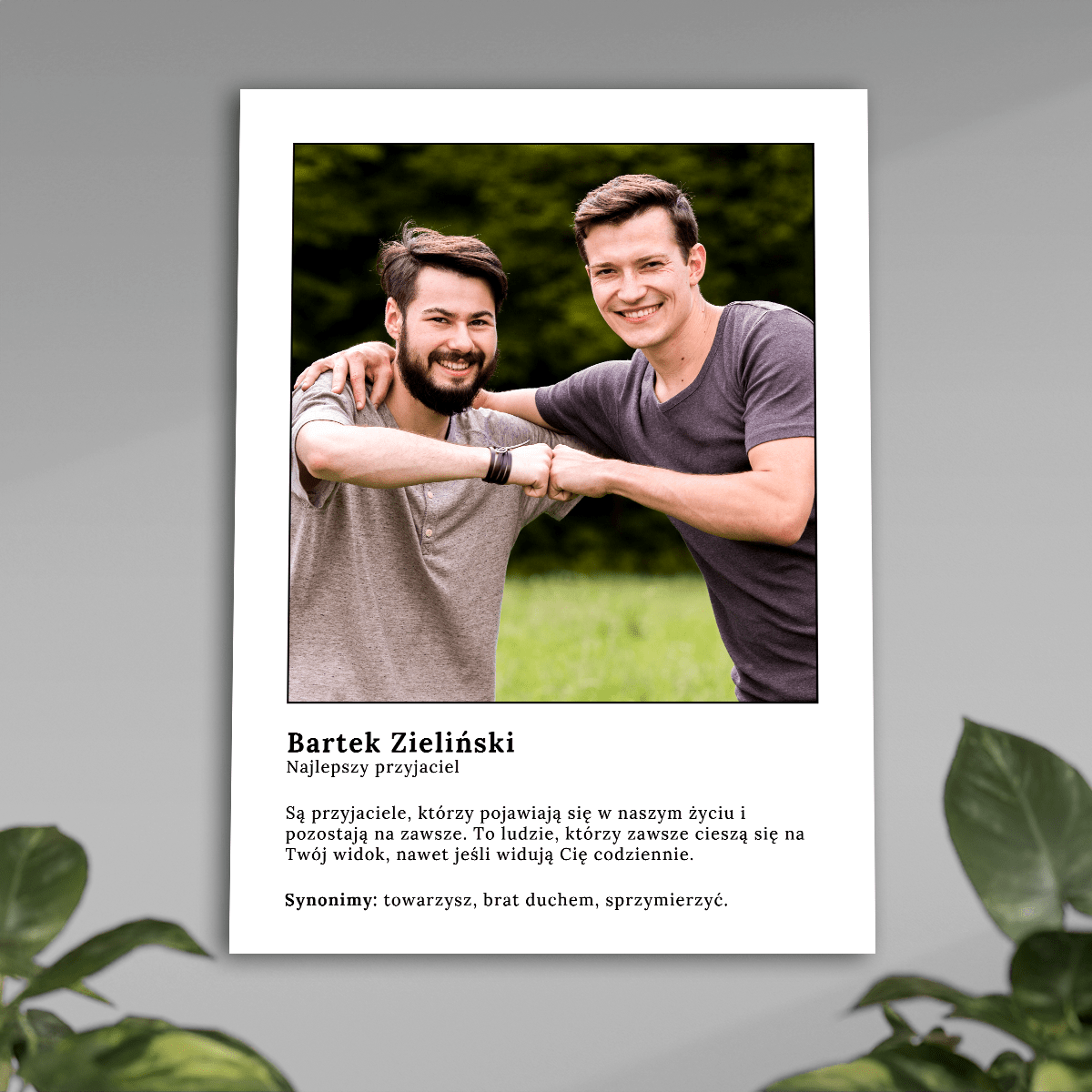 Mój najlepszy przyjaciel - plakat, spersonalizowany prezent dla przyjaciela - idamell.com