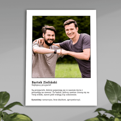 Mój najlepszy przyjaciel - plakat, spersonalizowany prezent dla przyjaciela - idamell.com