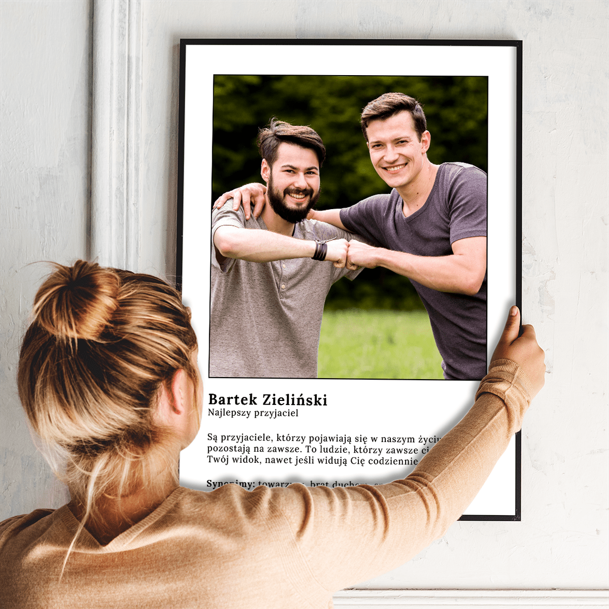 Mój najlepszy przyjaciel - plakat, spersonalizowany prezent dla przyjaciela - idamell.com