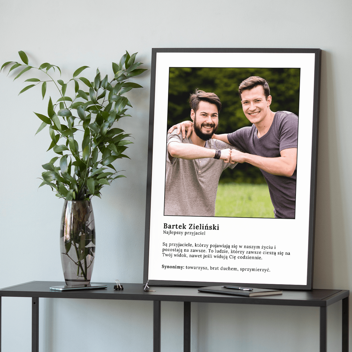 Mój najlepszy przyjaciel - plakat, spersonalizowany prezent dla przyjaciela - idamell.com