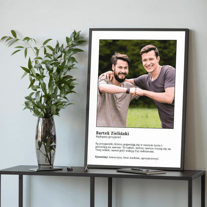 Mój najlepszy przyjaciel - plakat, spersonalizowany prezent dla przyjaciela - idamell.com