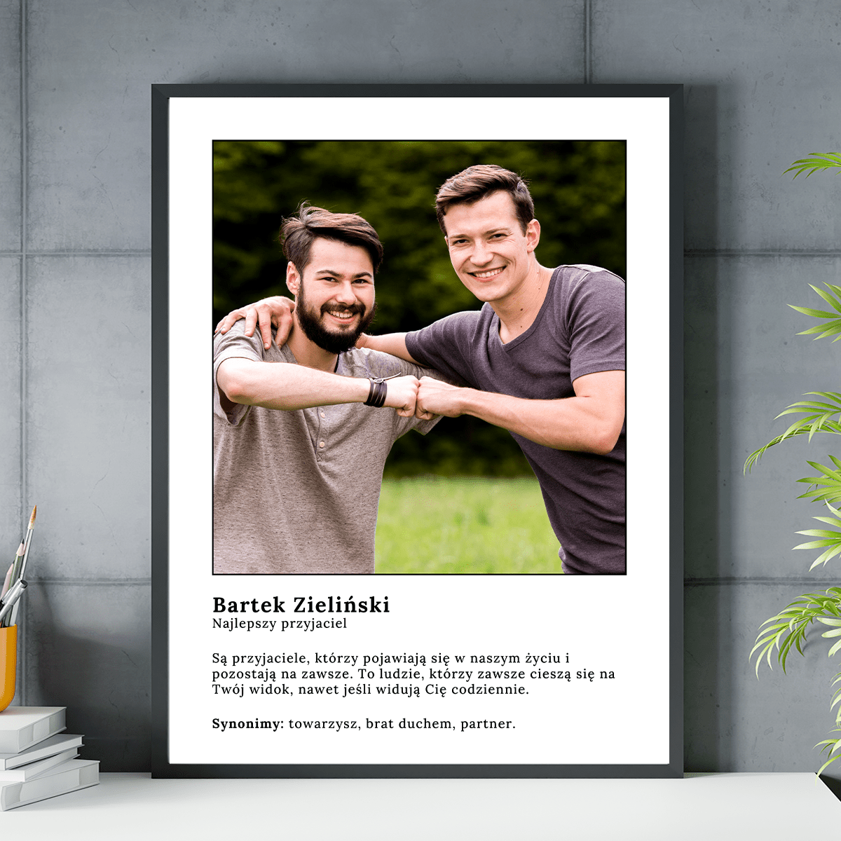 Mój najlepszy przyjaciel - plakat, spersonalizowany prezent dla przyjaciela - idamell.com