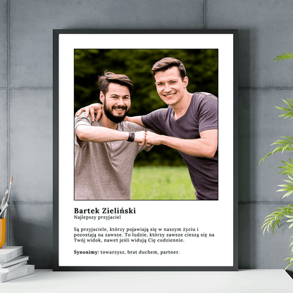 Mój najlepszy przyjaciel - plakat, spersonalizowany prezent dla przyjaciela - idamell.com